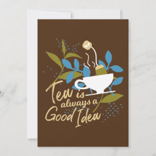 Tea is always a good idea ver 2 holiday card