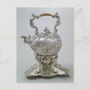 Tea kettle and stand by C.Kandler, London, 1730 Postcard