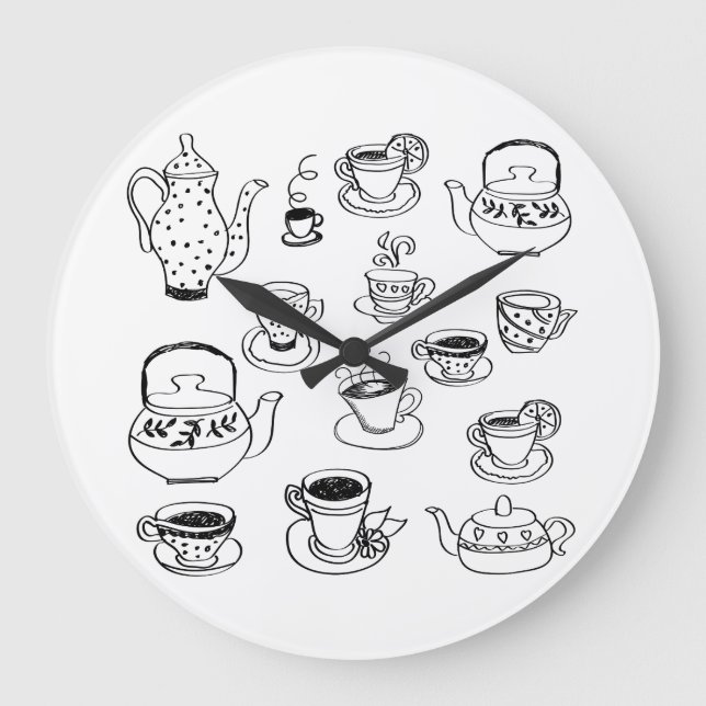Tea Large Clock (Front)