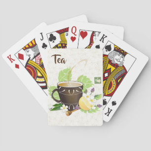 Tea Lemon Honey Botanical Floral Garden Playing Cards