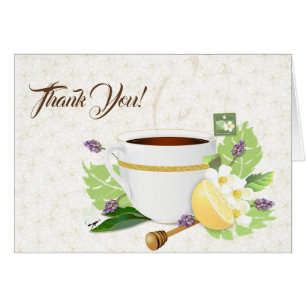 Tea Lemon Lavender Floral   Thank You