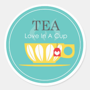 Tea - Love in a Cup Classic Round Sticker