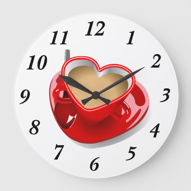 Tea Love Large Clock (Front)