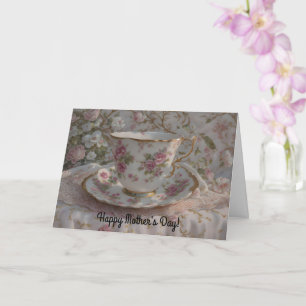 Tea Lover Teacup Art Mother's Day Card