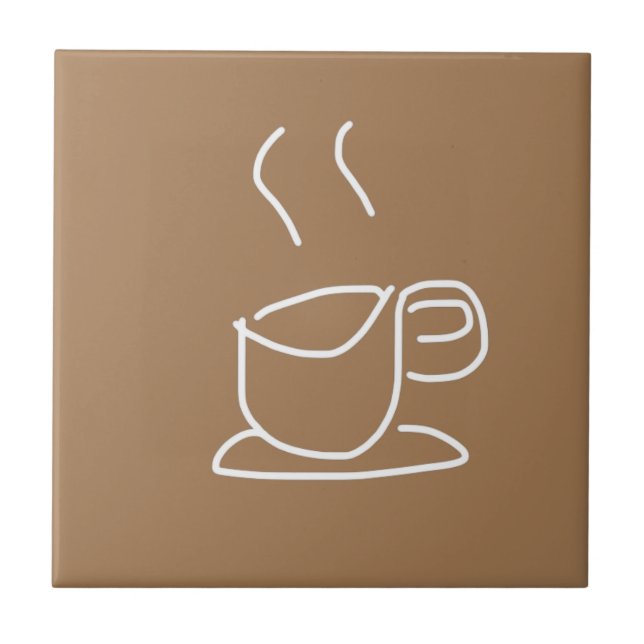 Tea Lovers Coffee Lovers modern simple Ceramic Tile (Front)