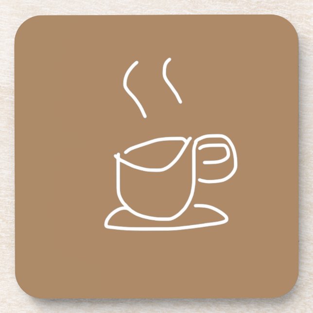 Tea Lovers Coffee Lovers modern simple Coaster (Front)