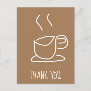 Tea Lovers Coffee Lovers modern thank you Postcard
