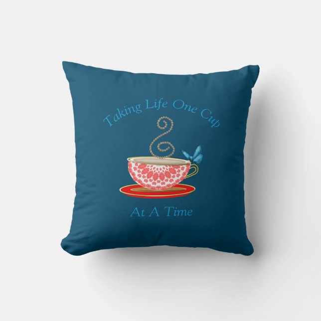 Tea Lovers Cute Quote Cushion (Front)