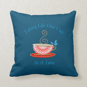 Tea Lovers Cute Quote Cushion