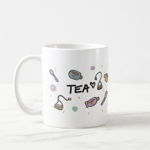 Tea Lovers Mug, Illustration Coffee Mug