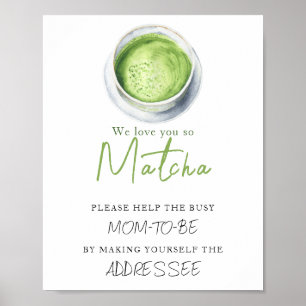 tea matcha baby shower - Help the Busy Mum-to-Be  Poster