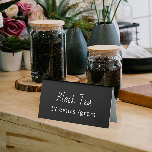 Tea Name & Price Table Tent Sign (Creator Uploaded)