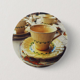 "Tea O'Clock" 6 Cm Round Badge