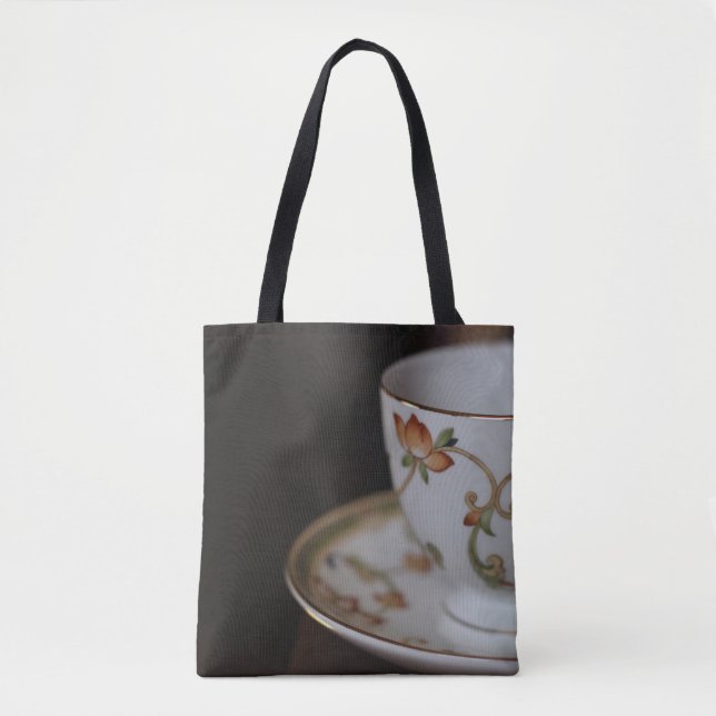 Tea on Chocolate Tote Bag (Front)
