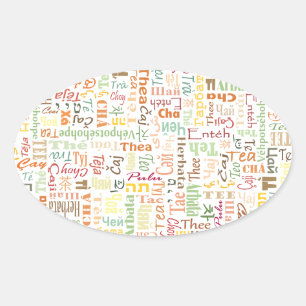 Tea Oval Sticker