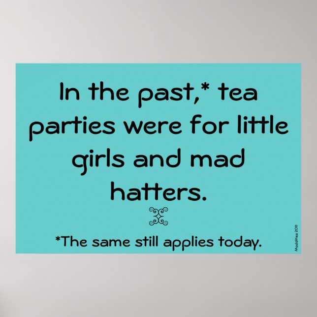 "Tea Parties" Poster (Front)