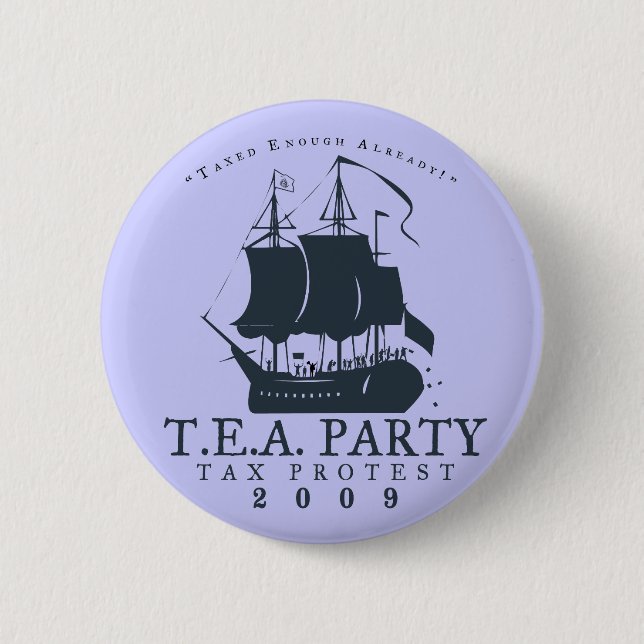 Tea Party 2009 6 Cm Round Badge (Front)