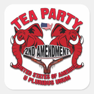 Tea Party 2nd Amendment Square Sticker