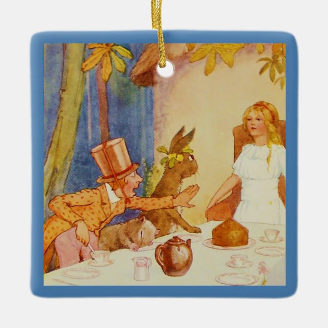 Tea Party 5 Ceramic Ornament (Front)