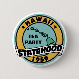 TEA PARTY 6 CM ROUND BADGE