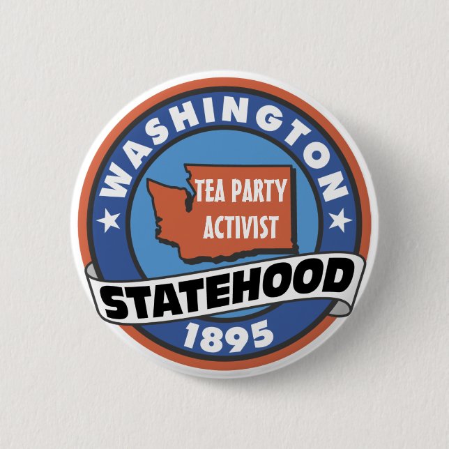 TEA PARTY ACTIVIST 6 CM ROUND BADGE (Front)