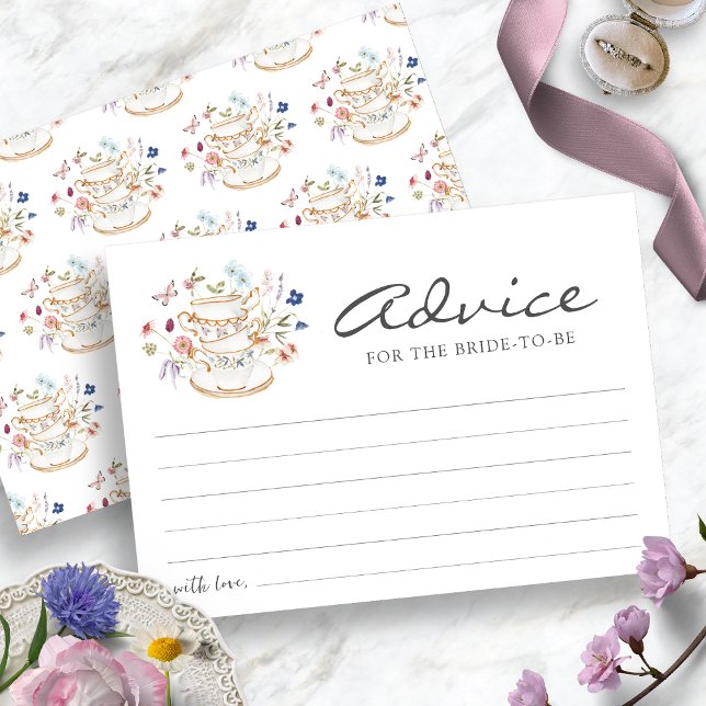 Tea Party Advice Card (Bridal Tea Party Advice Card by Painted Paperie
)