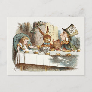 Tea Party - Alice in Wonderland illustration №25 Postcard