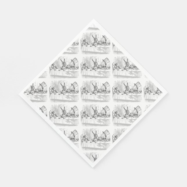 Tea Party Alice in Wonderland Paper Napkins (Corner)