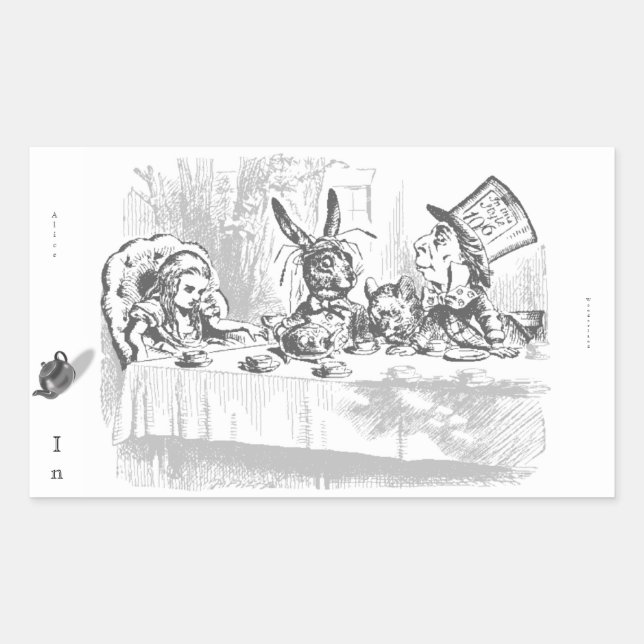 Tea Party Alice in Wonderland Stickers (Front)