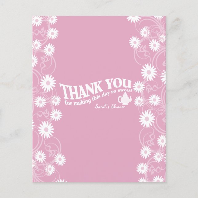 Tea Party and Daisy Chocolate Bar Favour (Front)