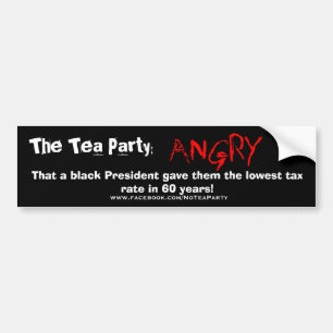 TEA PARTY ANGRY! BUMPER STICKER