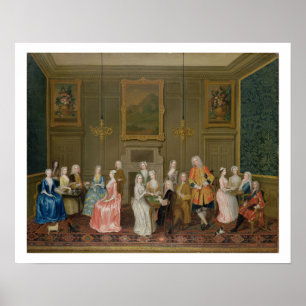 Tea Party at Lord Harrington's House, St. James's Poster