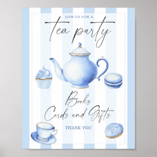 Tea Party Baby shower Books cards and gifts Poster