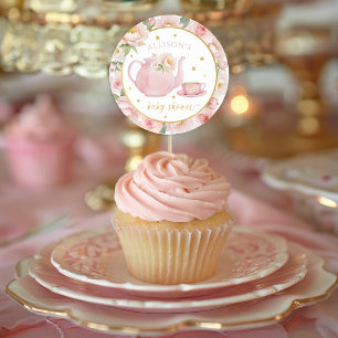 Tea Party Baby Shower Classic Round Sticker
