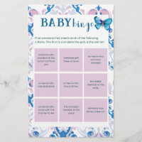 Tea party Baby Shower Game Ice Breaker Bingo Sheet