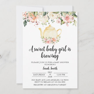 Tea Party Baby Shower Invitation