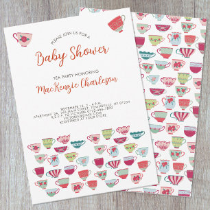Tea Party Baby Shower Invitation
