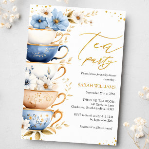 Tea Party Baby Shower Invitation
