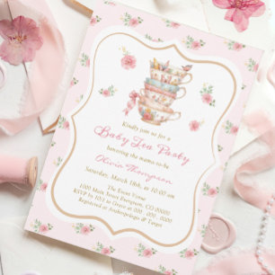 Tea Party Baby Shower Invitation