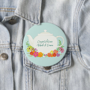 Tea Party Baby Shower Spring 10 Cm Round Badge