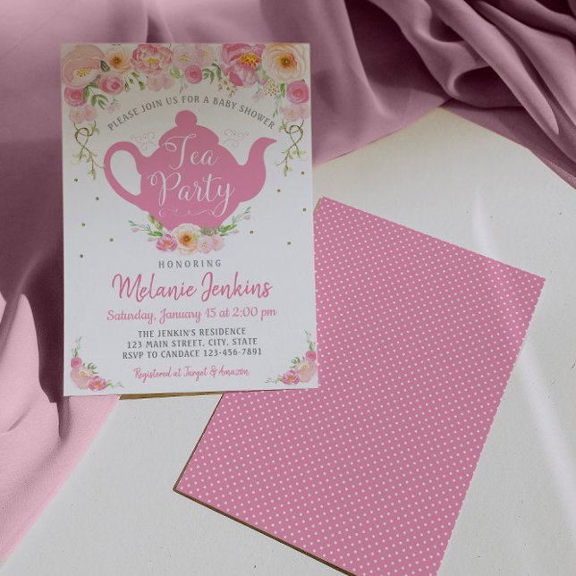 Tea Party Baby Shower Sprinkle Invitation (Creator Uploaded)
