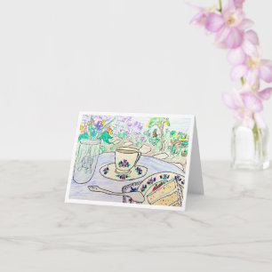 Tea Party Birthday Card