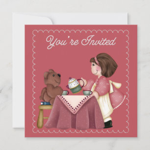 Tea Party Birthday Invitation