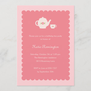 Tea Party Birthday Invitation