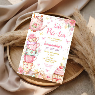 Tea Party Birthday Invitation