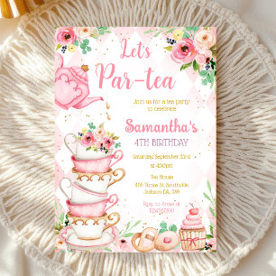 Tea Party Birthday Invitation