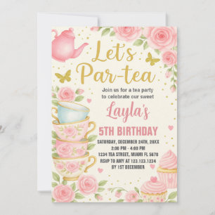 Tea Party Birthday Invitation