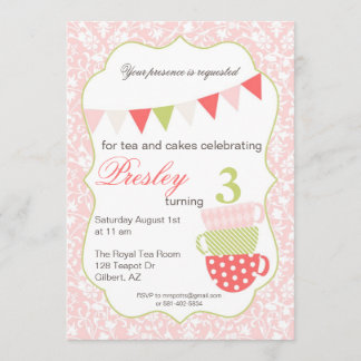 Tea Party Birthday Invitation