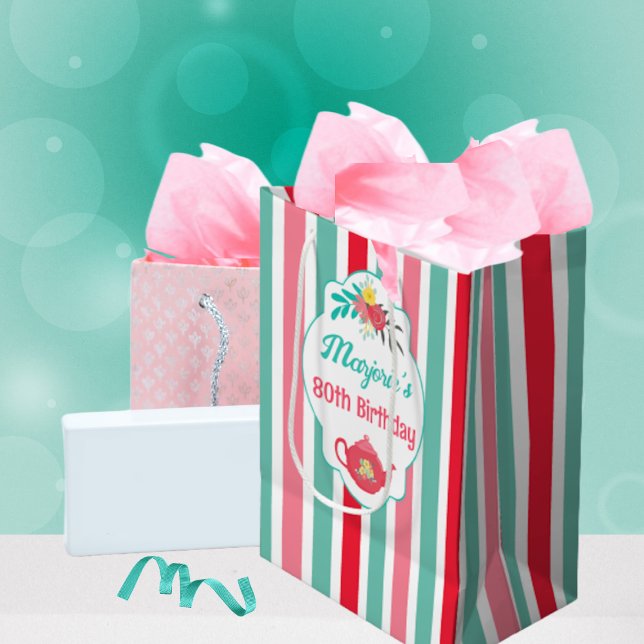 Tea Party Birthday Medium Gift Bag (Creator Uploaded)