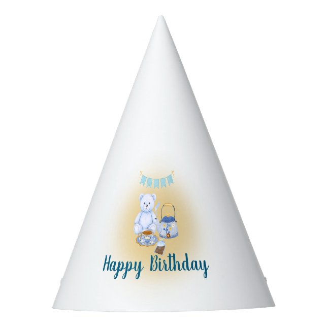 Tea Party Birthday Paper Hats (Front)